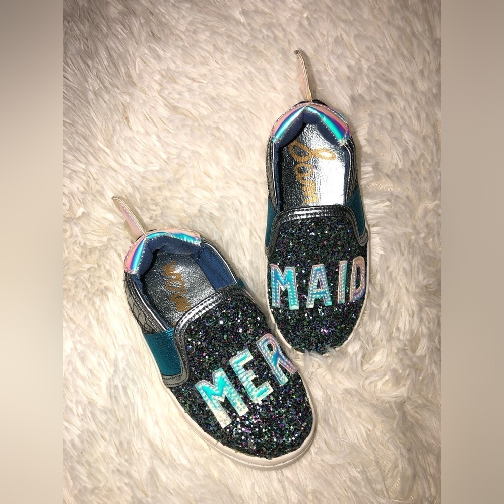 Sam Edelman Mermaid Glitter Kids Shoes size 6 NWOT